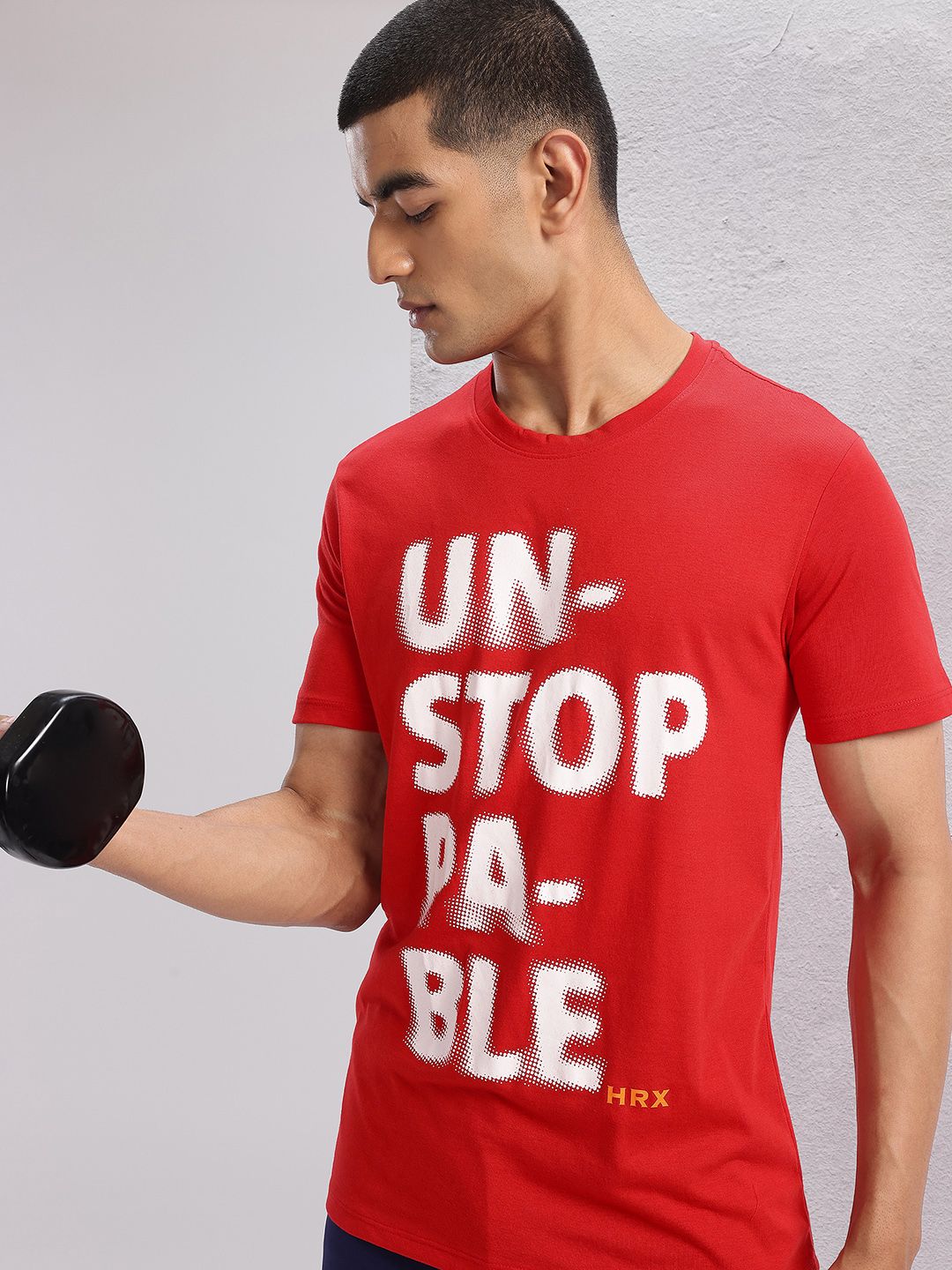 HRX by Hrithik Roshan Typography Print Training  T-shirt