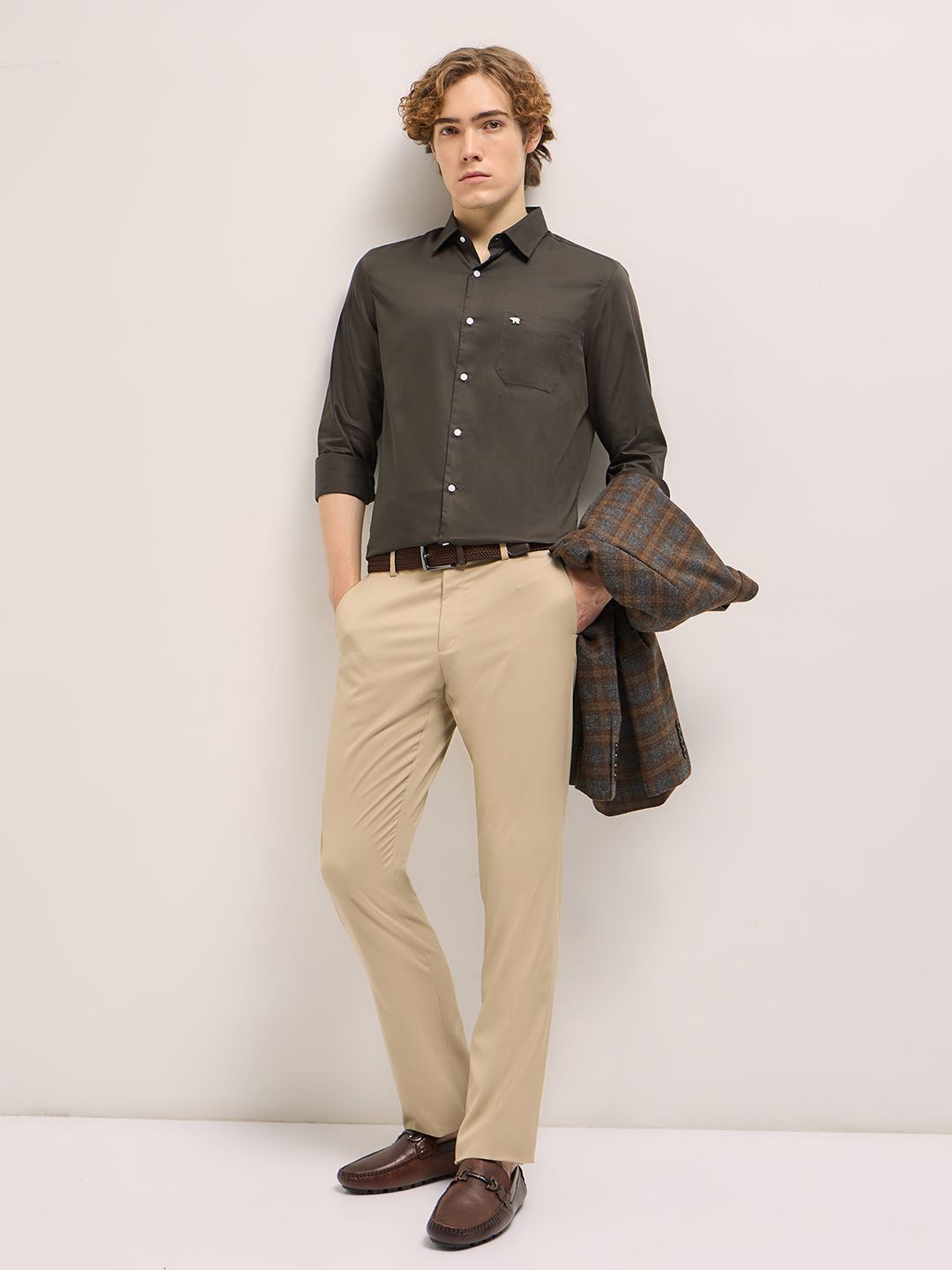 THE BEAR HOUSE Men Tailored Fit Pure Cotton Formal Shirt