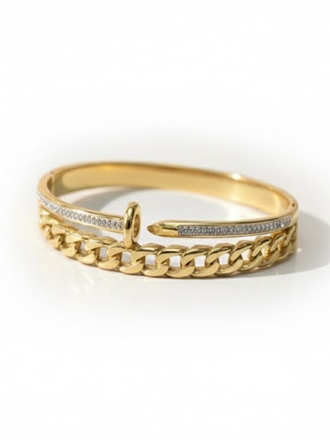 VOGUE PANASH Gold-Plated Bangle-Style Bracelet