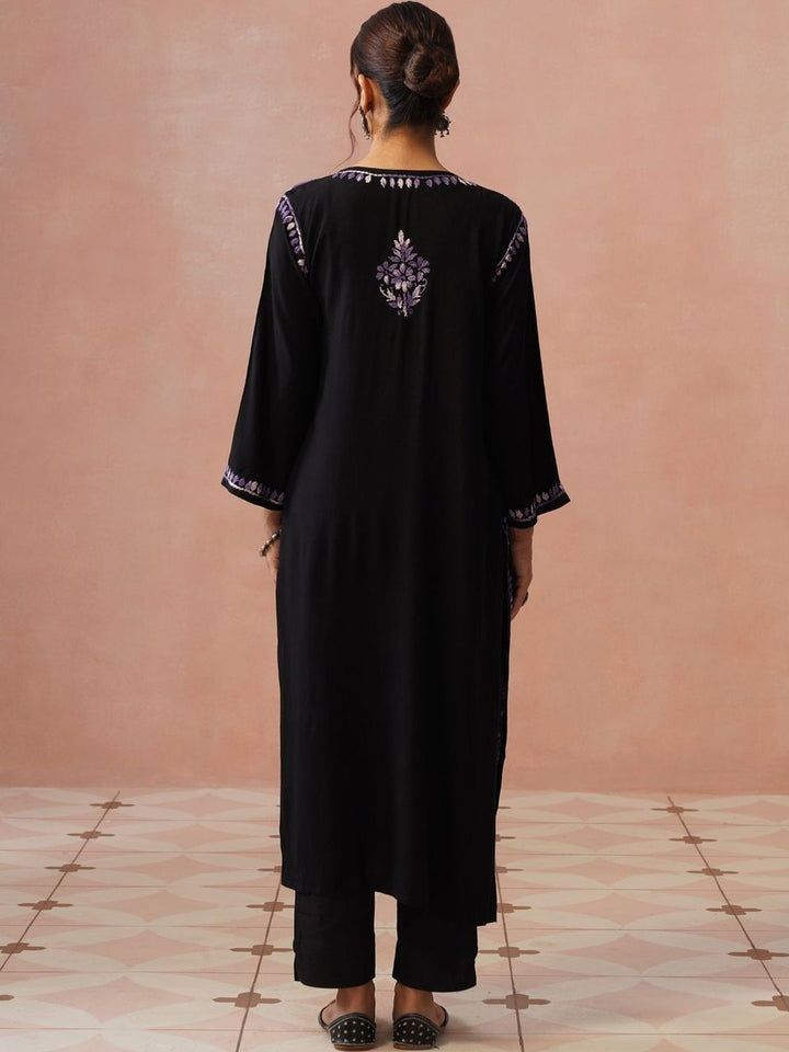 Kurta Sulam Benang Sulam Wanita Rumah Chikankari
