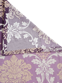 Myntra Elegant Homes Purple Floral Cotton 300 TC King Fine Bedsheet with 2 Pillow Covers-98 x 89 inches