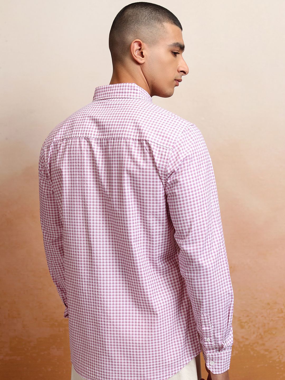HIGHLANDER Men Gingham Checks Casual Shirt