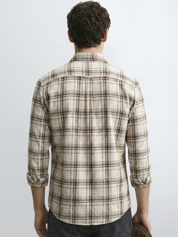 ADRO Men Standard Tartan Checks Checked Casual Shirt