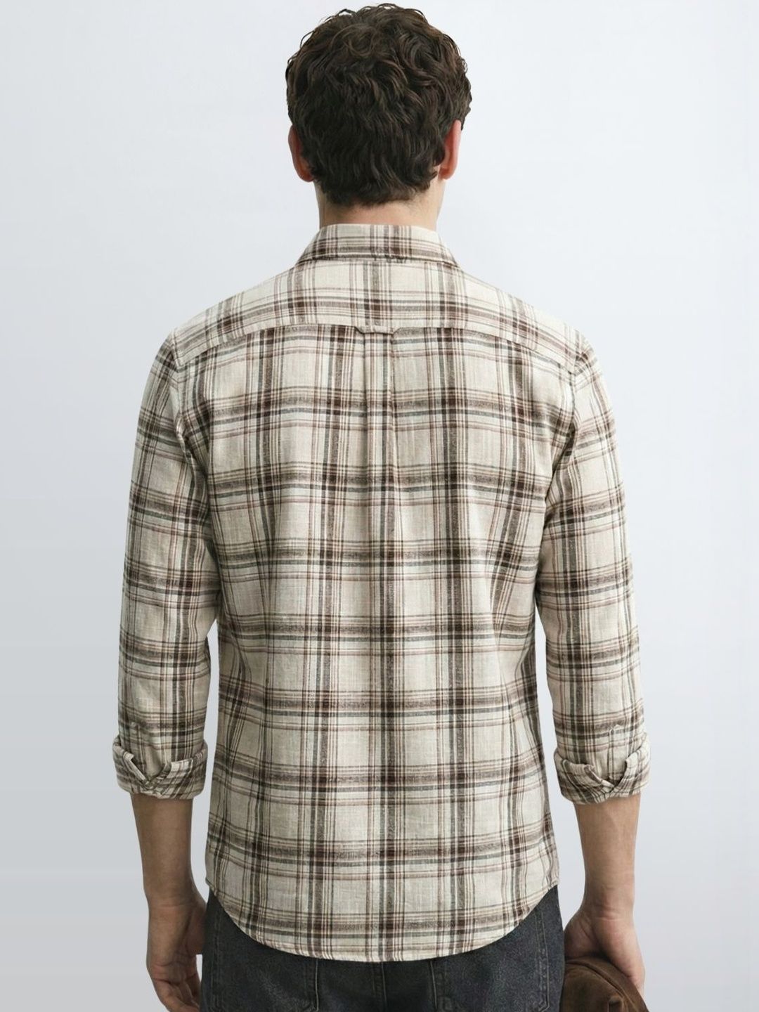 ADRO Men Standard Tartan Checks Checked Casual Shirt