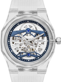 French Connection Men Printed Dial & Bracelet Style Straps Automatic Watch