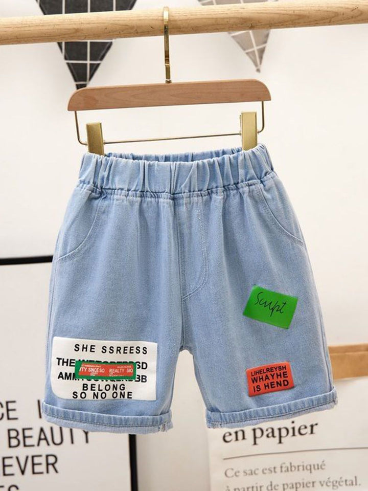 YK Boys Mid-Rise Denim Shorts