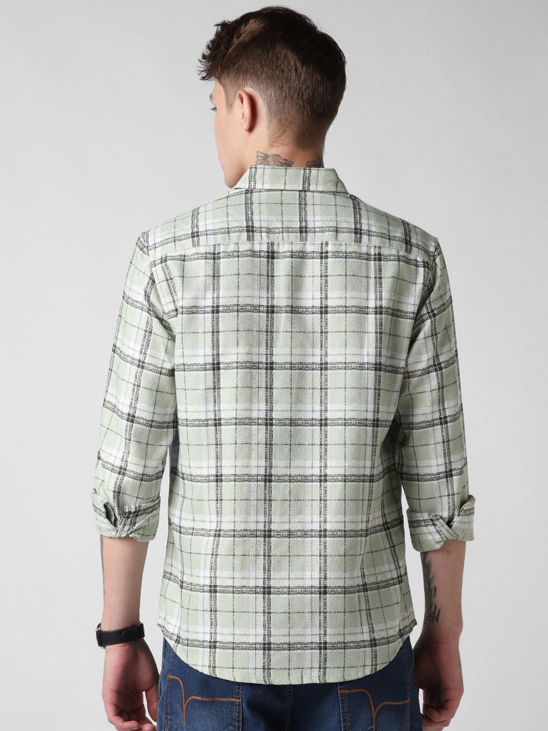 VASTRADO Men Classic Slim Fit Tartan Checks Opaque Checked Casual Shirt