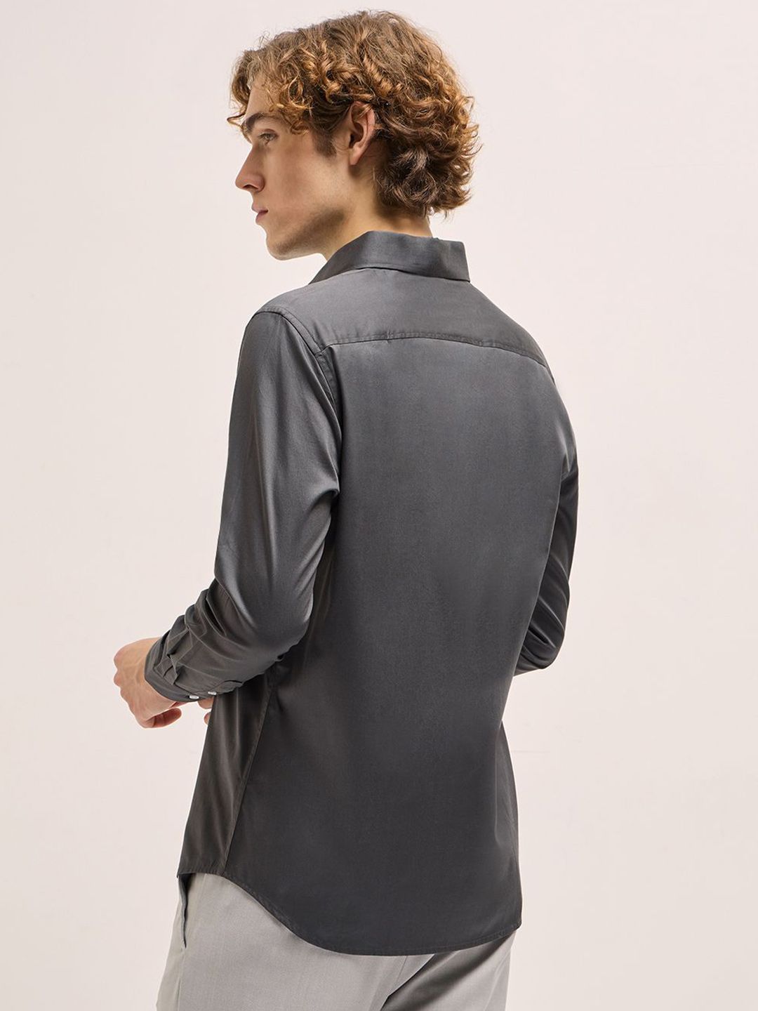 THE BEAR HOUSE Men Tailored Fit Cotton Formal Shirt