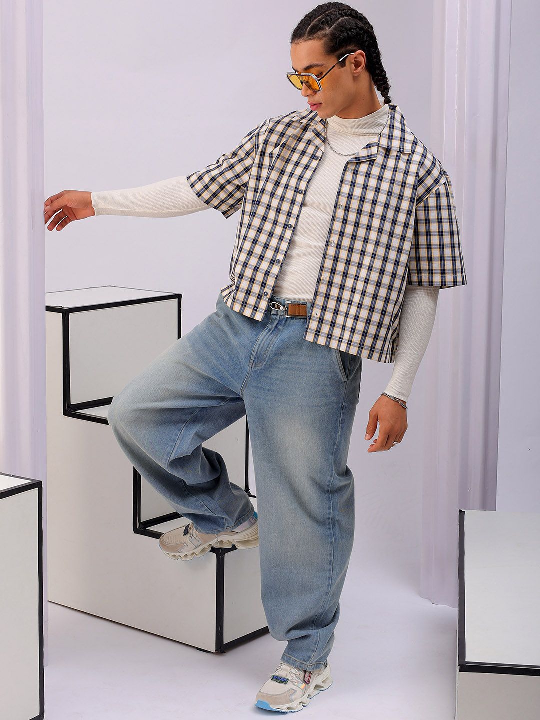 The Indian Garage Co Men Boxy Opaque Checked Casual Shirt