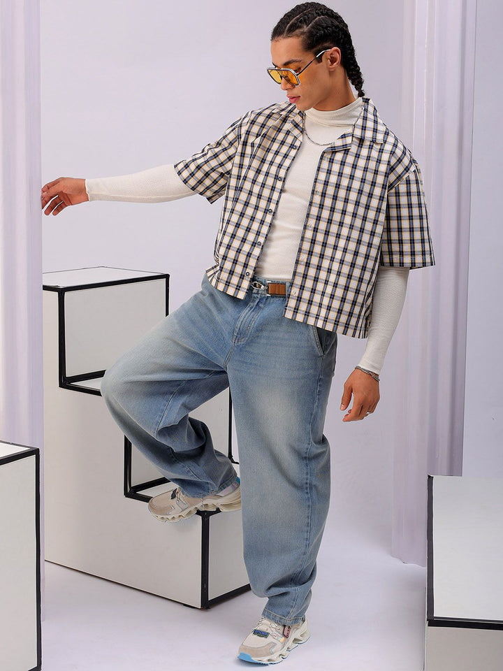 The Indian Garage Co Men Boxy Opaque Checked Casual Shirt