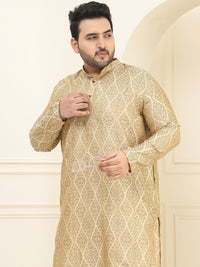 SOJANYA PLUS Plus Size Woven Design Straight Kurta with Pyjamas