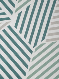 Myntra Elegant Homes Green Geometric 300 TC Fitted Double King Bedsheet Set-2.5mX2.25m