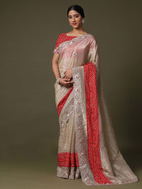 Saree mall Floral Embroidered Tissue Sarees