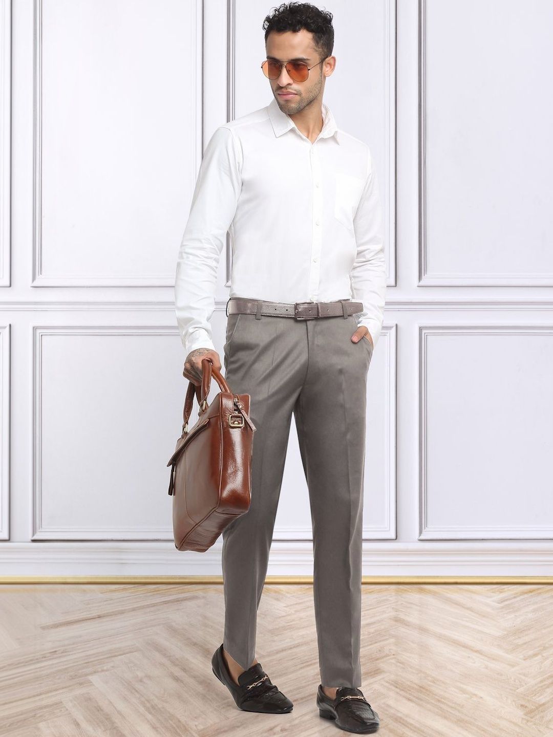 Klotthe Men Slim Fit Formal Trouser