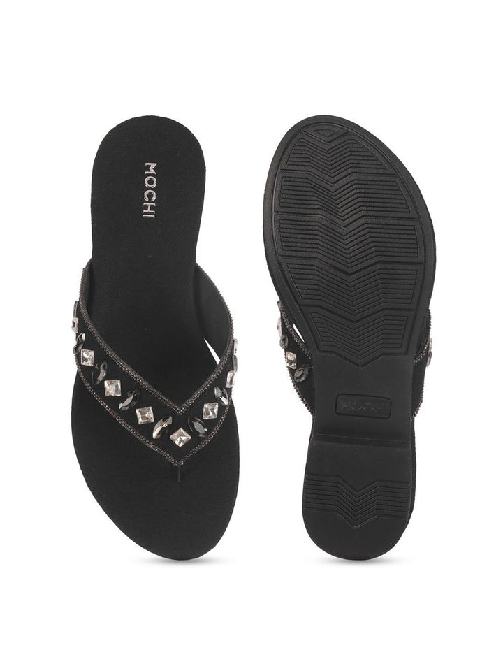 Mochi Synthetic Slim Heel Sandals