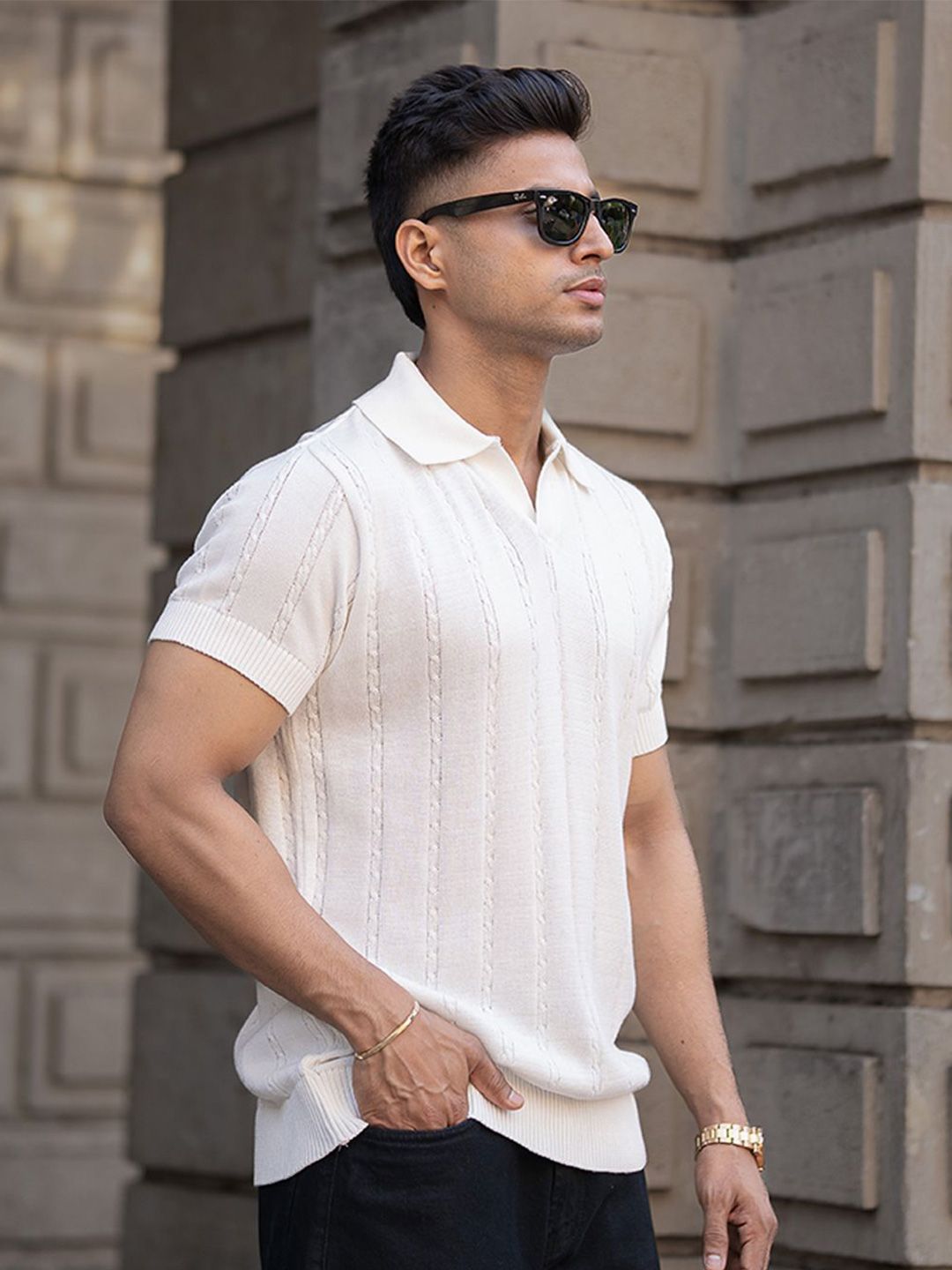 Powerlook Men Polo Collar T-shirt