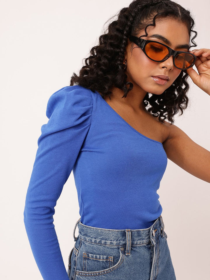 DressBerry Brighter Basic One Shoulder Slay Top