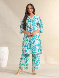 Mamicha Women Floral Printed Regular Pure Cotton Kurta with Palazzos