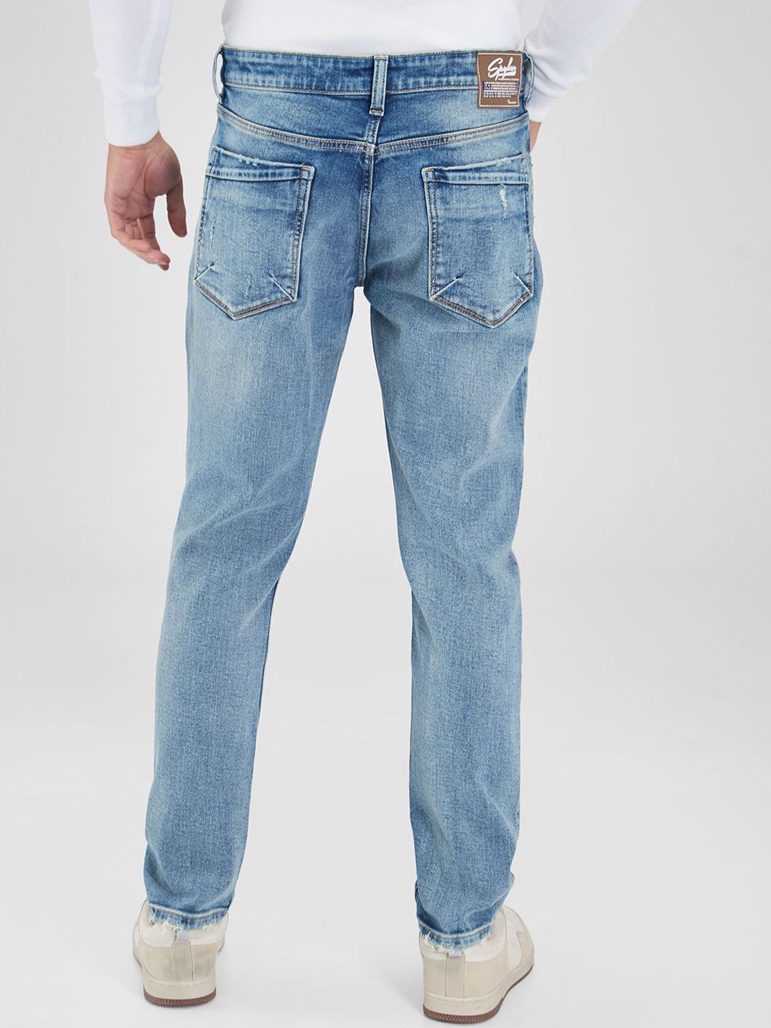 SPYKAR Men Skinny Fit Low-Rise Light Fade Stretchable Jeans