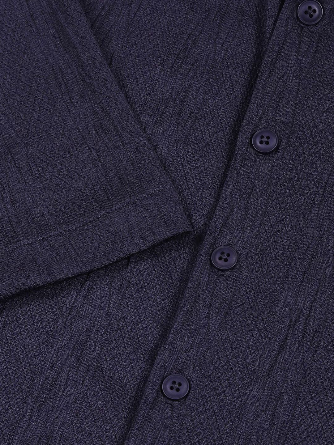 Thomas Scott Men Smart Fit Cutaway Collar Textured Casual Shirt