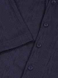 Thomas Scott Men Smart Fit Cutaway Collar Textured Casual Shirt