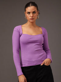 STREET 9 Women Square Neck Cotton Crop Top