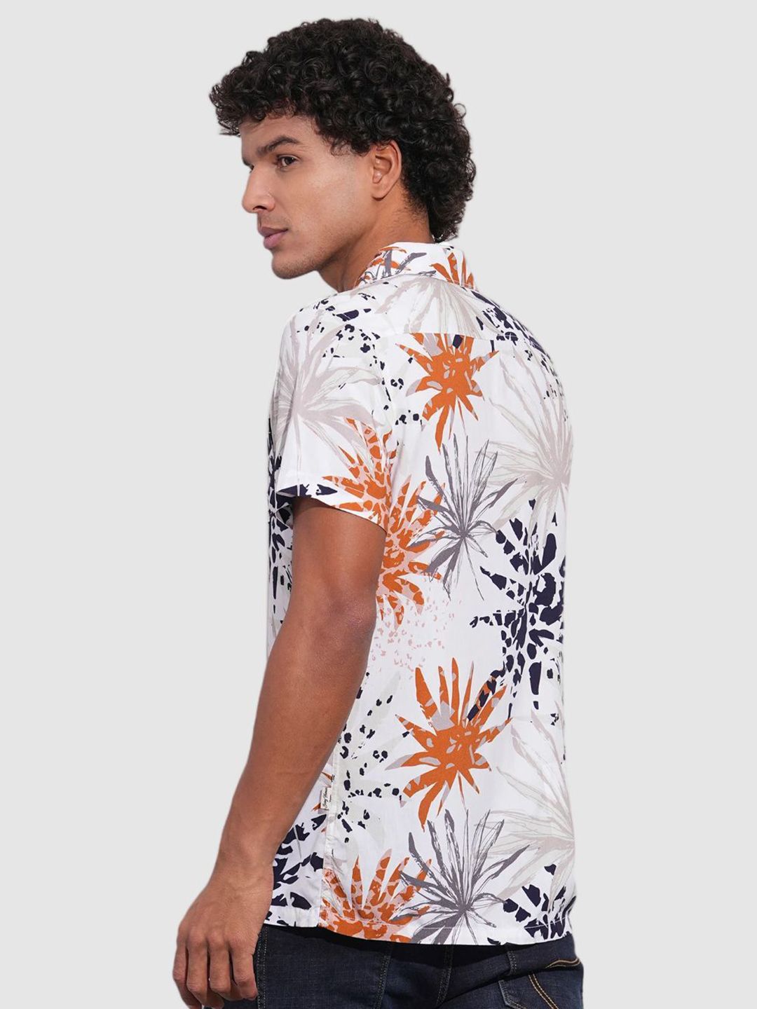 Being Human Men Classic Slim Fit Floral Opaque Printed Casual Shirt