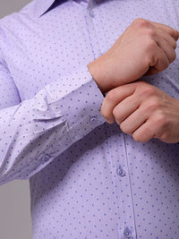 The Indian Garage Co. X Luxe Men Slim Fit Opaque Printed Formal Shirt