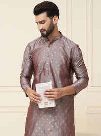 SOJANYA Kurta Kolar Mandarin Rekaan Tenun Geometrik dengan Churidar