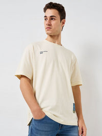 SPYKAR Men Typography Printed Round Neck Cotton Relaxed Fit T-shirt