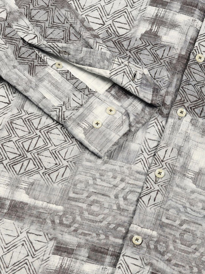 Thomas Scott Men Premium Slim Fit Opaque Printed Casual Shirt