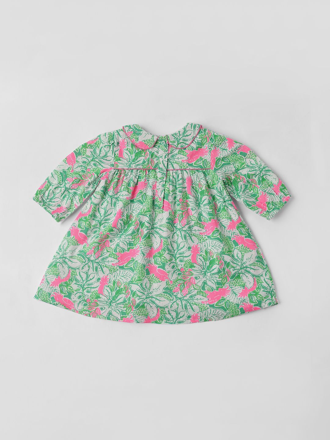 Nauti Nati Tropical Print Peter Pan Collar Empire Dress