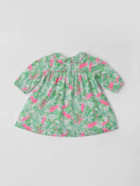 Nauti Nati Tropical Print Peter Pan Collar Empire Dress