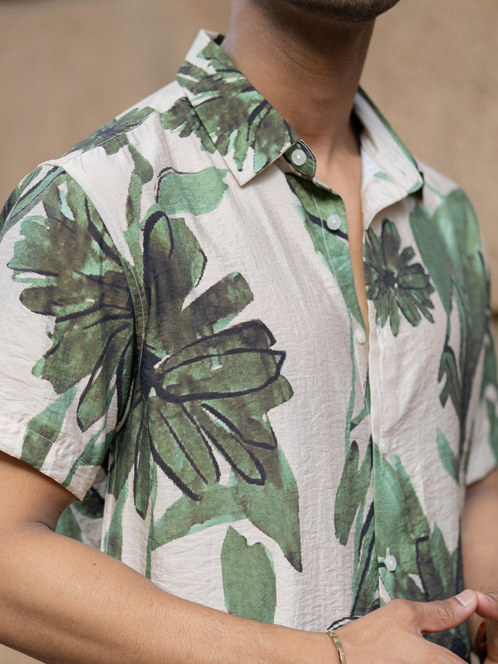 Powerlook SS25 Floral Printed Casual Shirt