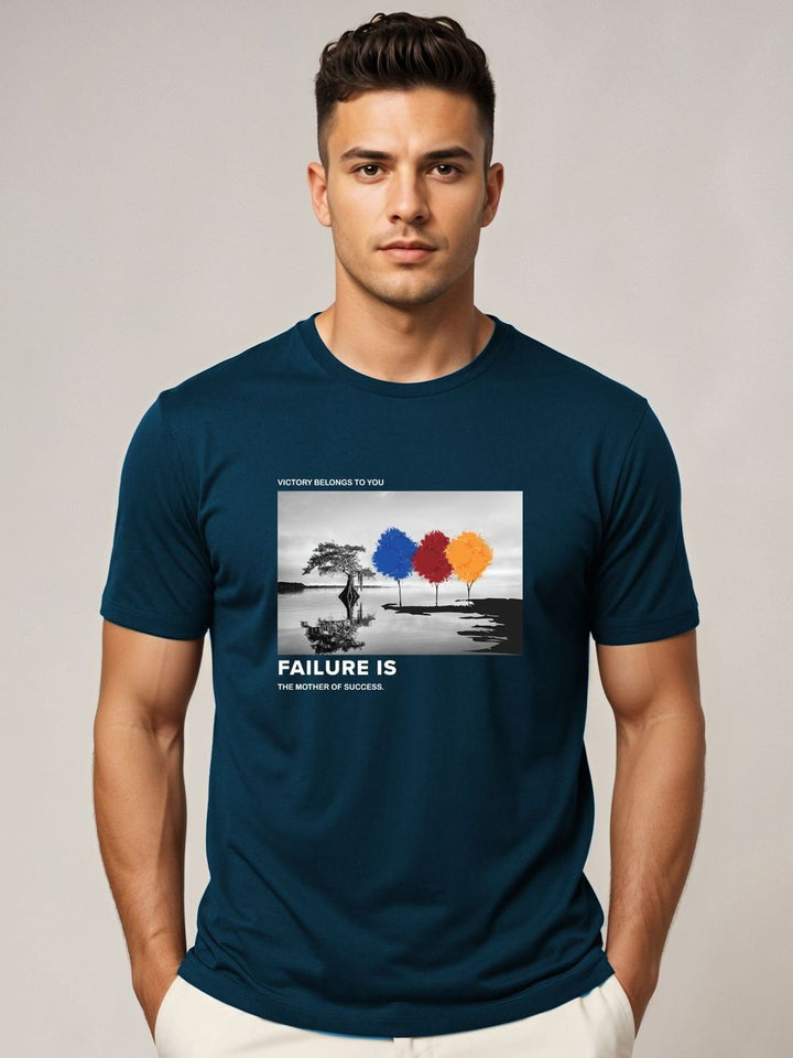ADRO Graphic Printed Round Neck Skin-Friendly Regular Fit T-shirt