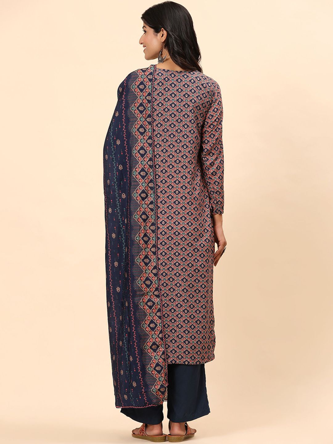 Mamicha Women Floral Printed Regular Pure Cotton Kurta with Palazzos & With Dupatta