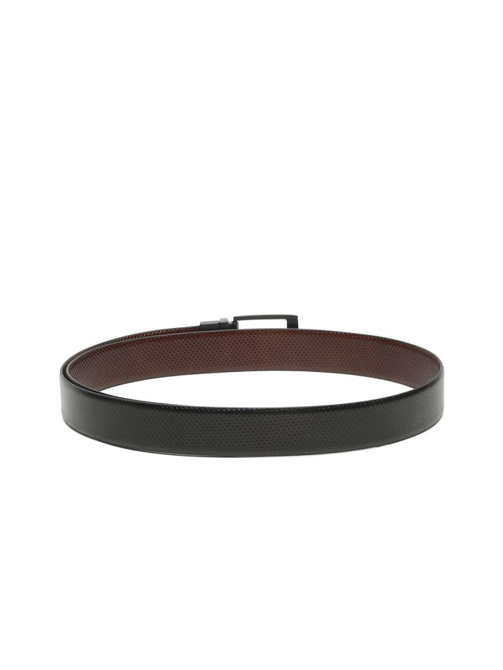 Teakwood Leathers Men Textured Leather Reversible Formal Belt