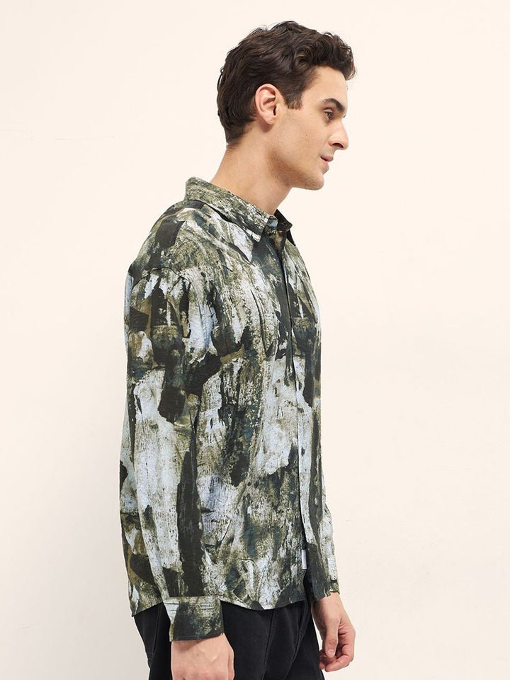 THE BEAR HOUSE Men Opaque Printed Casual Shirt