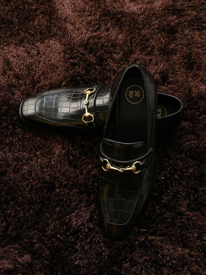 MONKSTORY Men Textured Formal Loafers