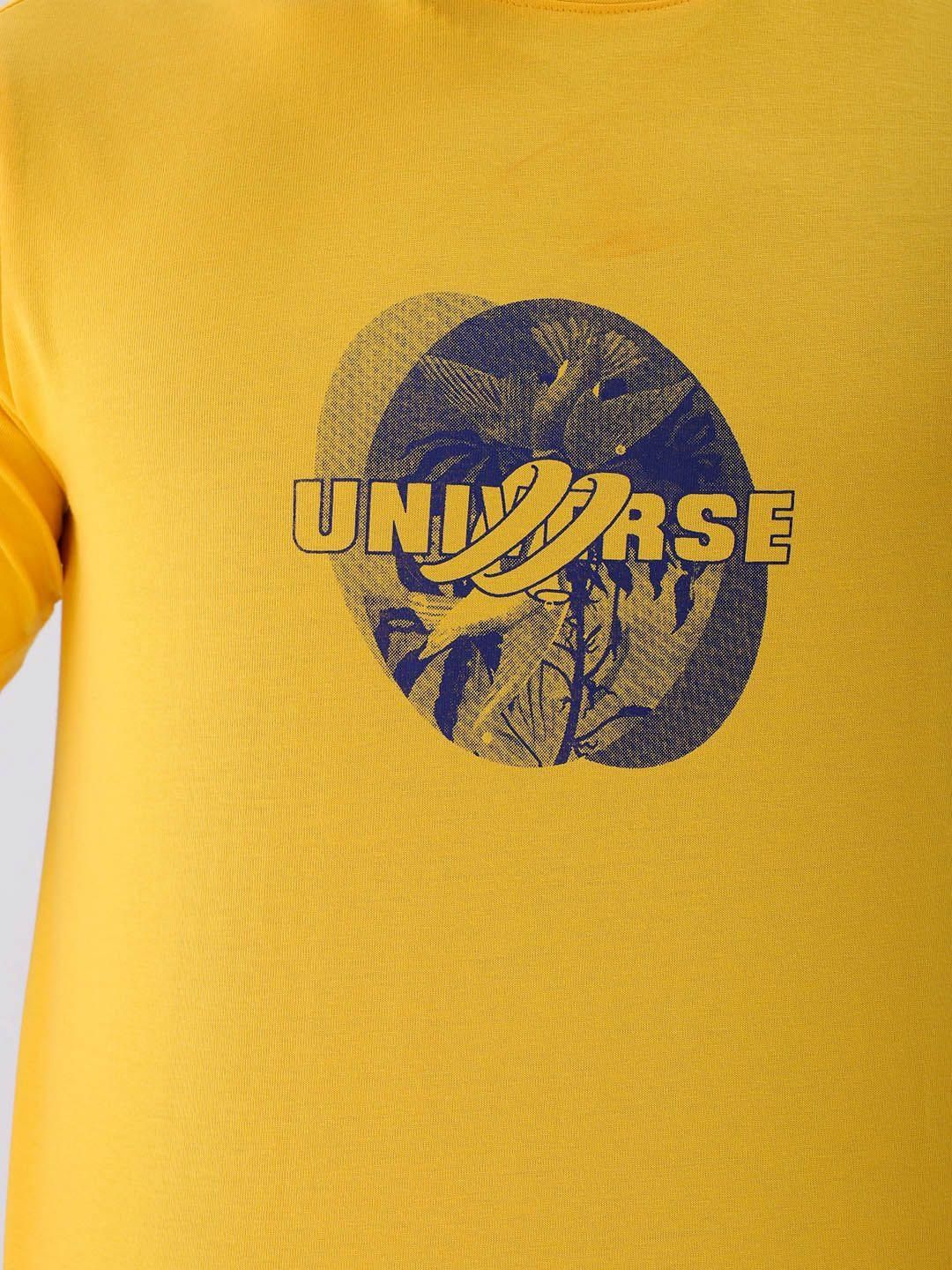 The Indian Garage Co Men Graphic Printed Round Neck Cotton Slim Fit T-shirt