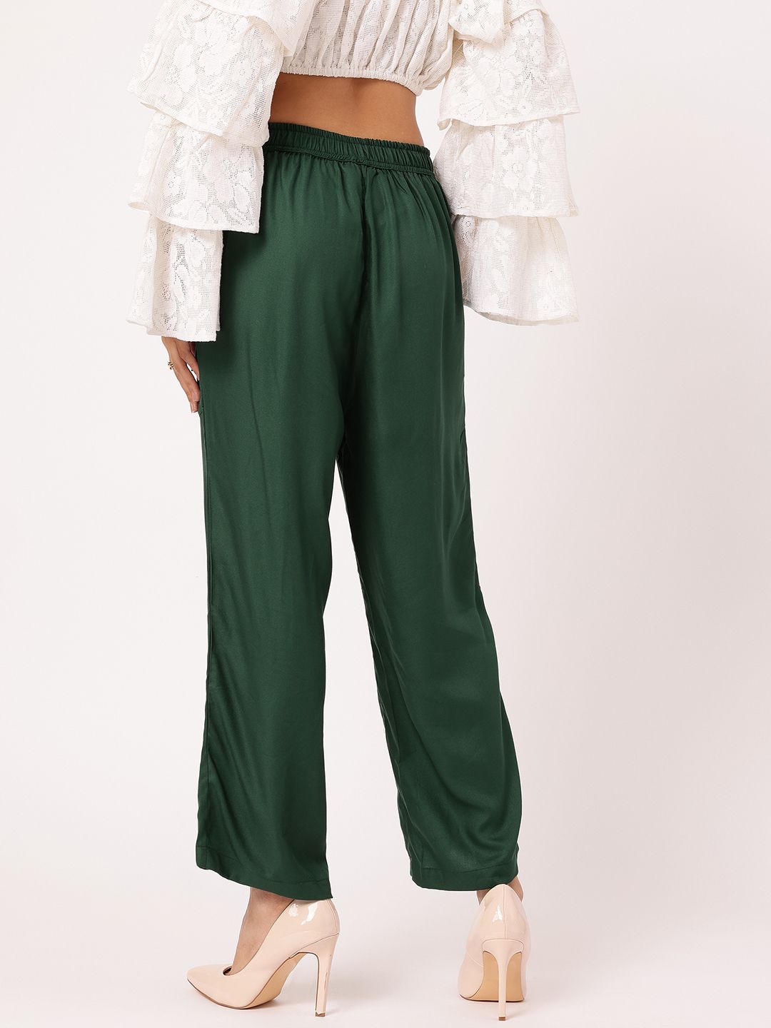 DressBerry Women Chic Comfort Relaxed Fit  Trousers with Box Pockets