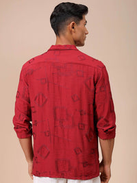 The Indian Garage Co Men Relaxed Fit Embroidery Resortwear Shirt