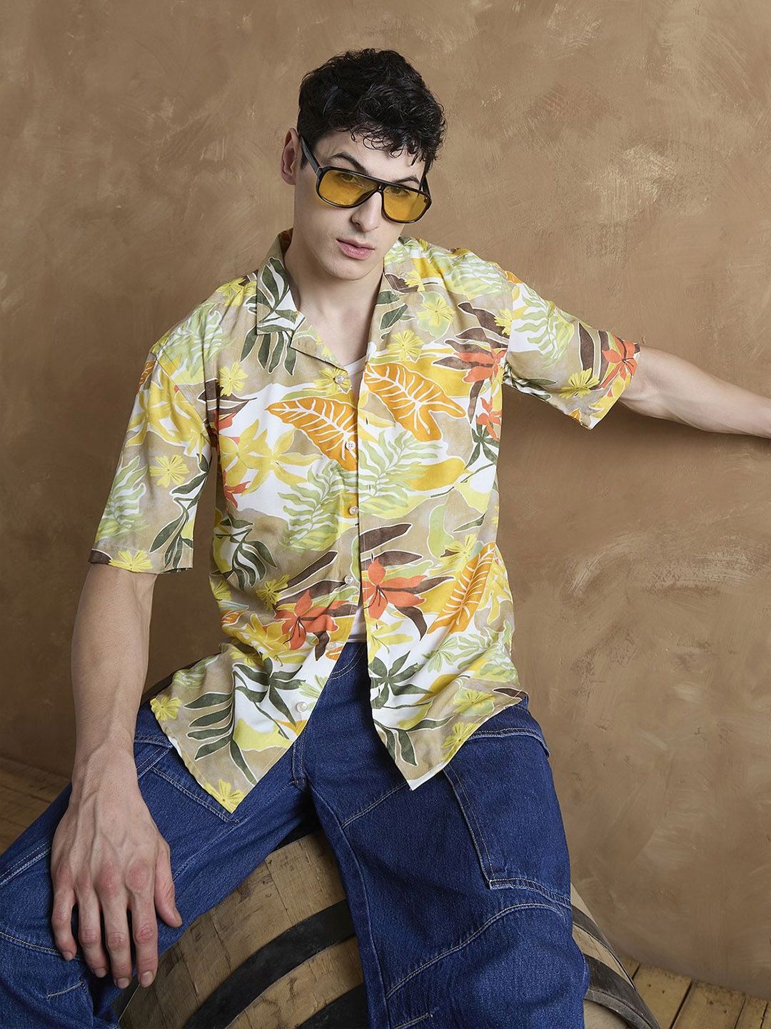 DENNISON Men Comfort Floral Tropical Printed Shirt