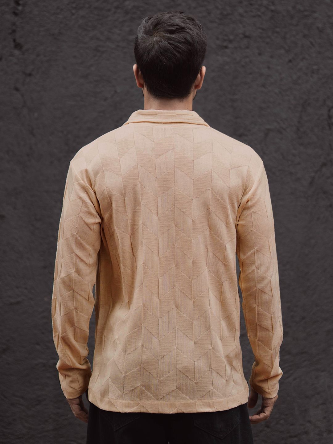 Powerlook Men Spread Collar Solid Casual Shirt