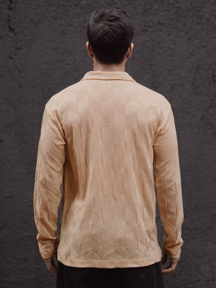 Powerlook Men Spread Collar Solid Casual Shirt