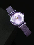 French Connection Women Embellished Dial & Stainless Steel Bracelet Style Straps Analogue Watch FCU5LM
