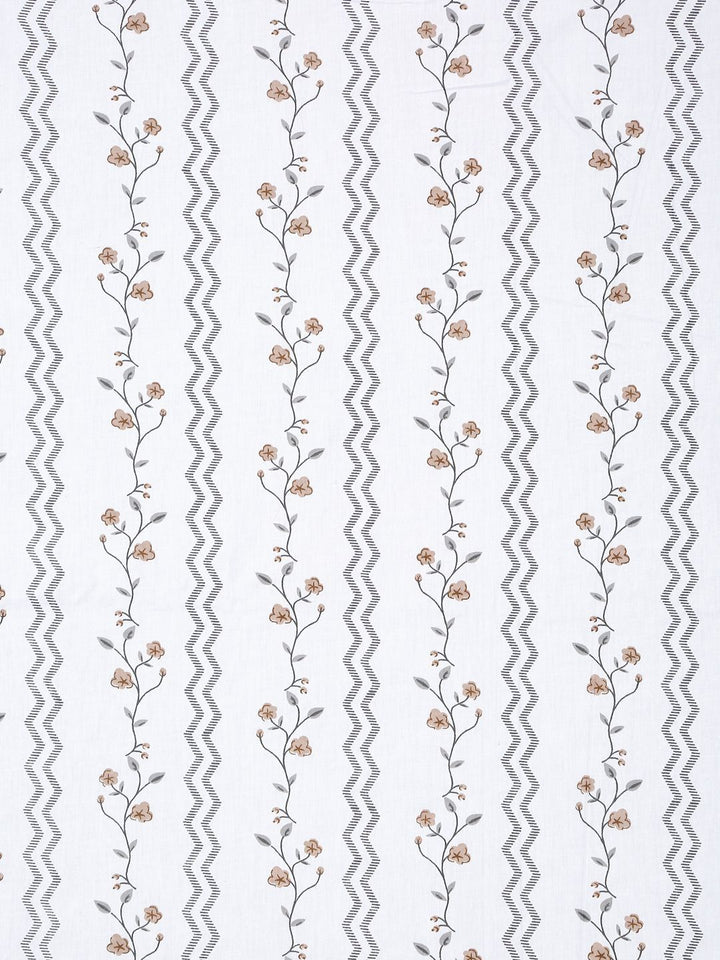 Myntra Elegant Homes White Floral 400 TC Bedsheet with 2 Pillow Covers