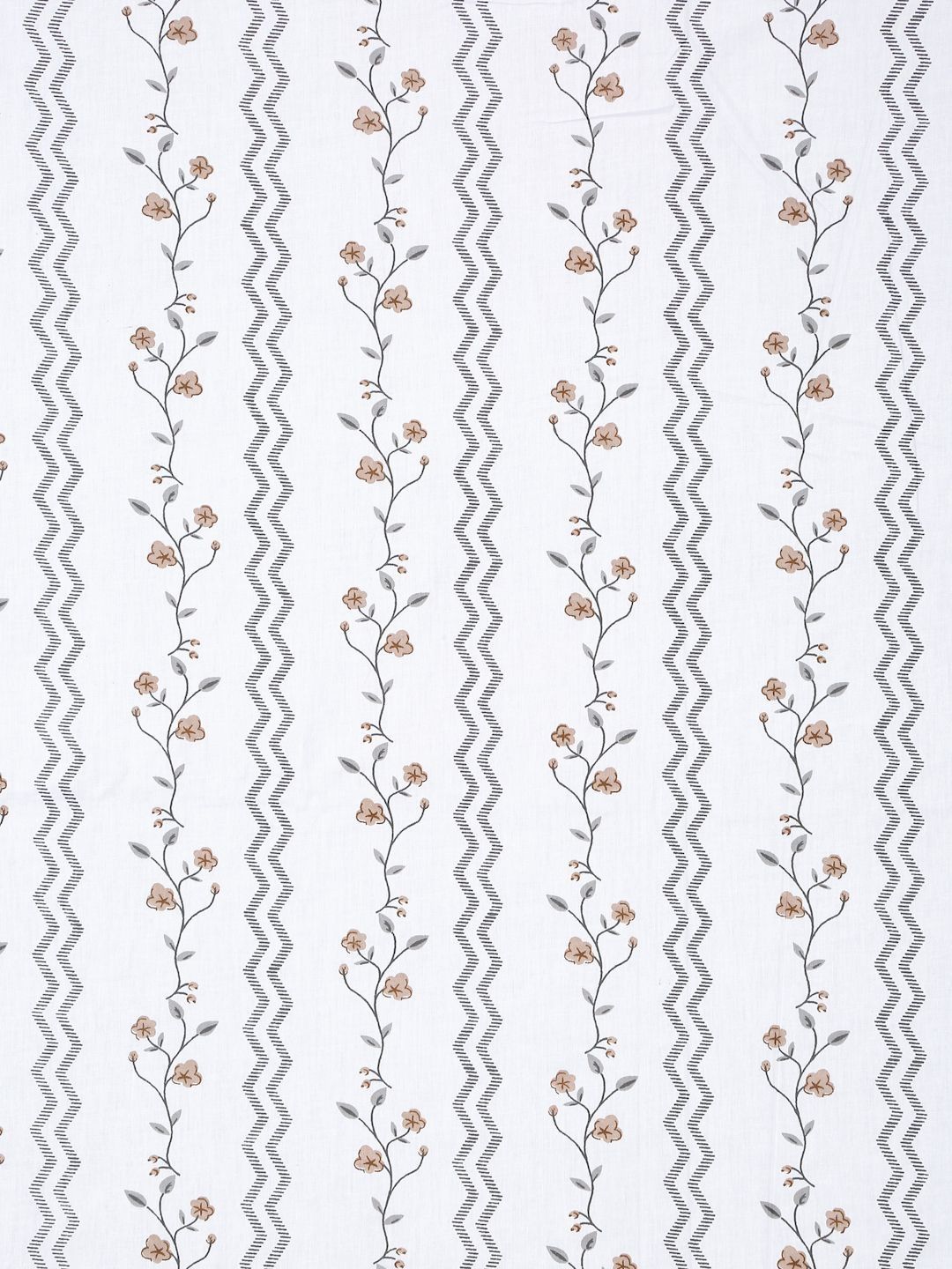 Myntra Elegant Homes White Floral 400 TC Bedsheet with 2 Pillow Covers