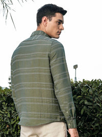 Thomas Scott Striped Spread Collar Long Sleeves Premium Slim Fit Shirt