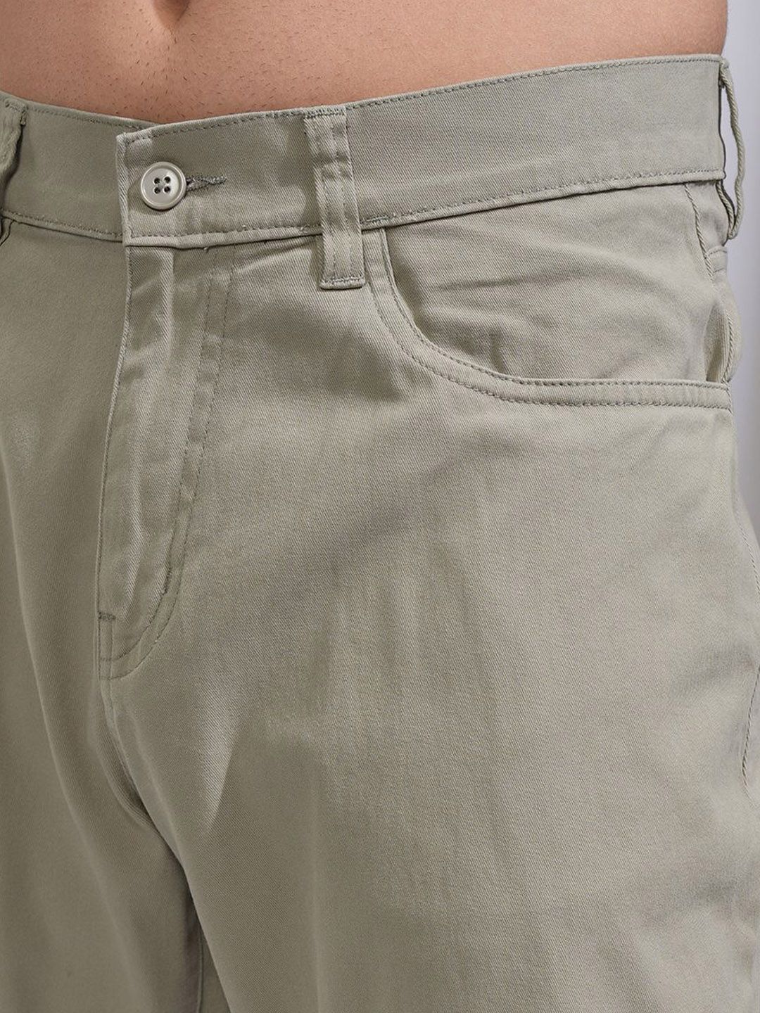 HIGHLANDER Men Cotton Relaxed Fit Regular Trousers